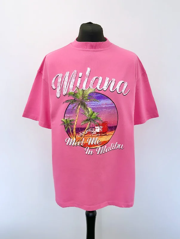 Exclusive Deal Bubble Gum Pink Malibu Heavyweight T-shirt.