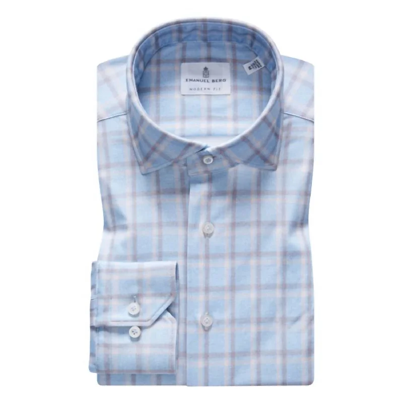 Reduced Rates Byron 4 Flex Light Blue Plaid