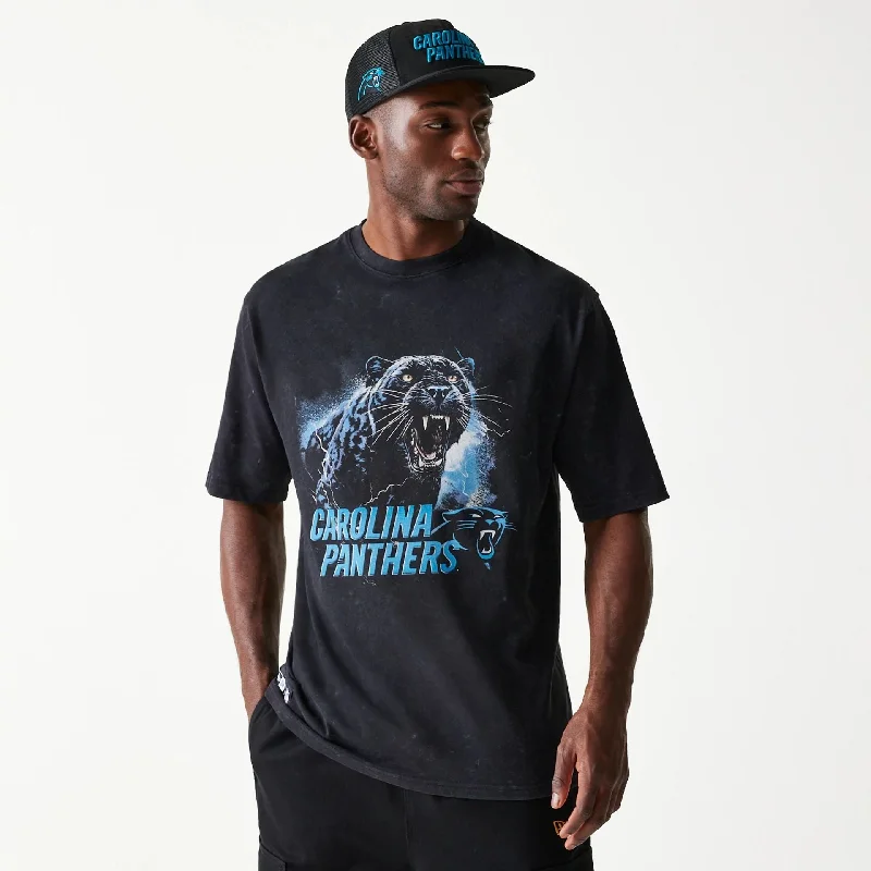 Lowest Price Carolina Panthers NFL Games Premium Apparel Black Oversized T-Shirt