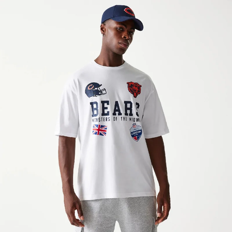 Weekend Discounts to Indulge In Chicago Bears NFL Games Collegiate White Oversized T-Shirt
