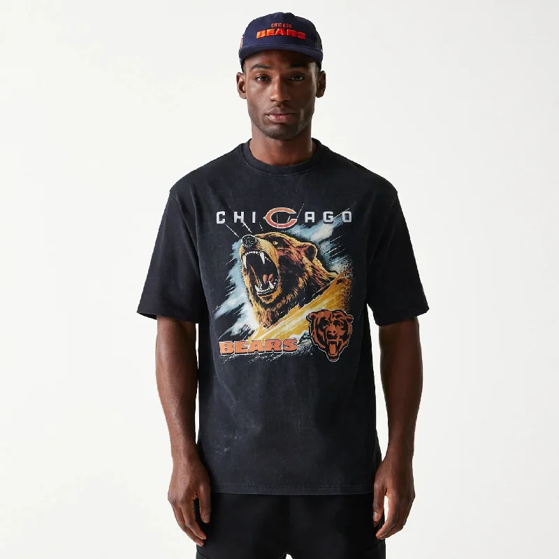 Weekend Bargains to Grab Chicago Bears NFL Games Premium Apparel Black Oversized T-Shirt