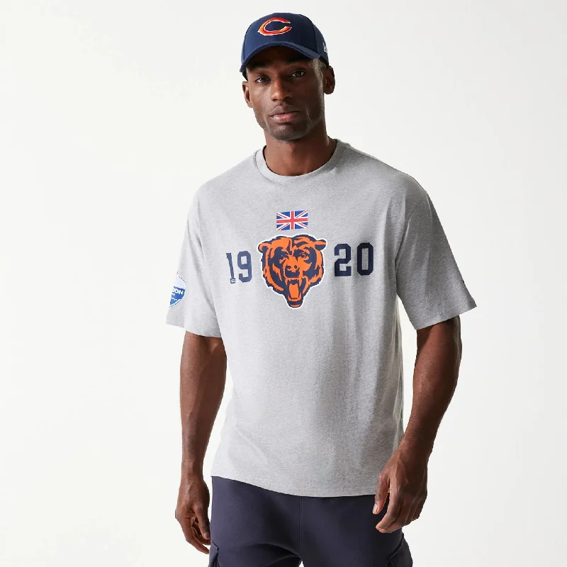 Amazing Deals Chicago Bears NFL Games Square Arch Grey Oversized T-Shirt