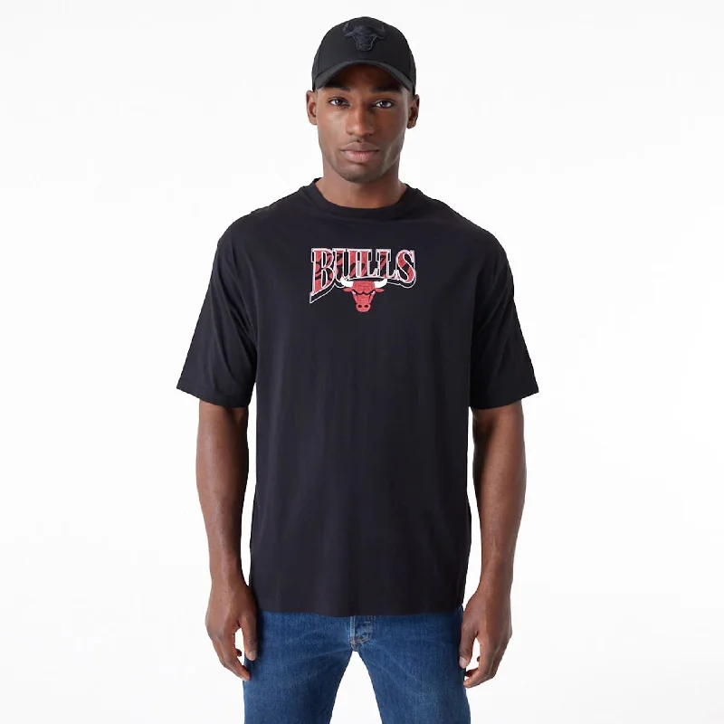 Daily Deals Chicago Bulls NBA Championship Black Oversized T-Shirt
