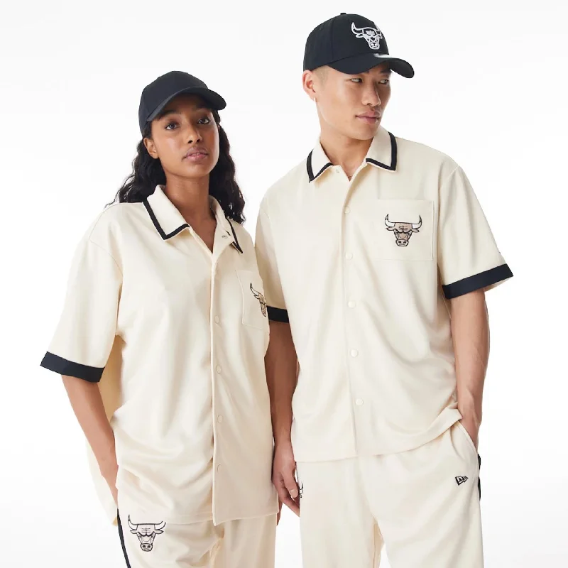 Weekend Discounts to Delight Chicago Bulls NBA Lifestyle Revere Light Beige Short Sleeve Shirt