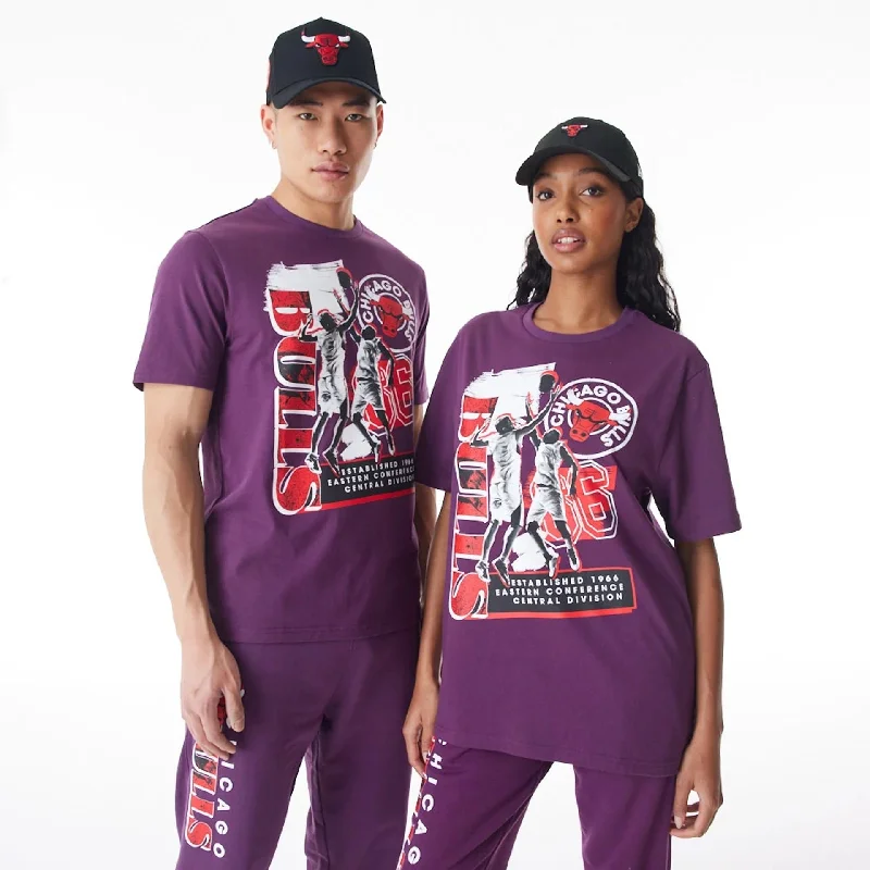 Don't Delay Chicago Bulls NBA Player Graphic Dark Purple T-Shirt