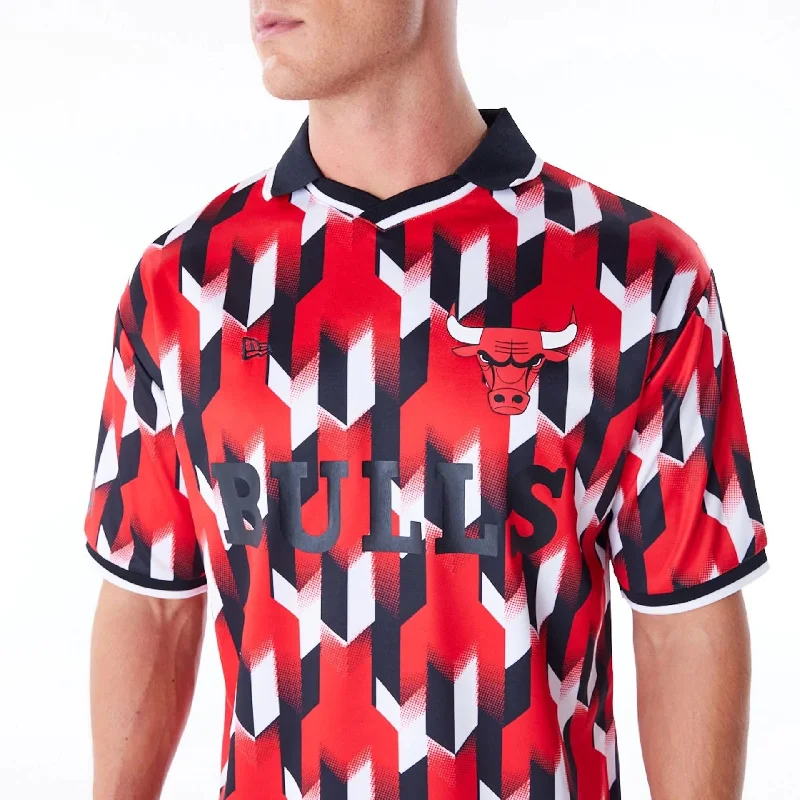 New Deal Chicago Bulls NBA Soccer Red T-Shirt