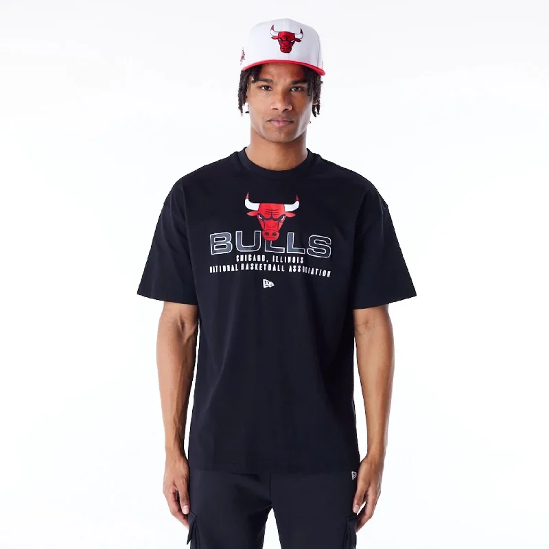 Weekend Deals That Thrill Chicago Bulls NBA Tech Black Oversized T-Shirt