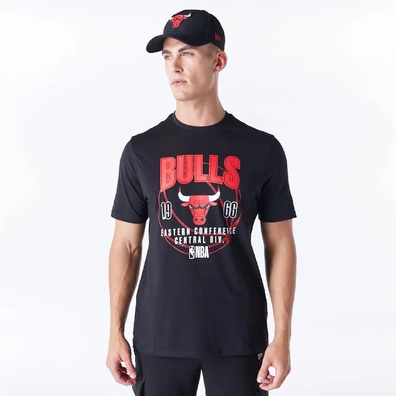 Weekend Savings Galore Chicago Bulls NBA Wordmark Graphic Black T-Shirt