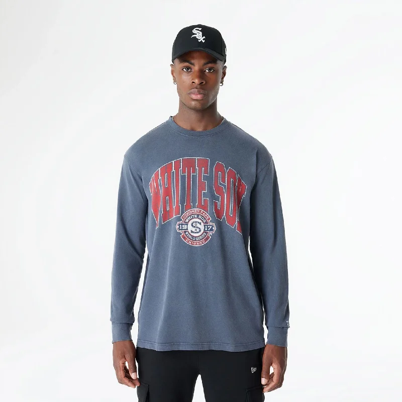 Weekend Offers That Shine Chicago White Sox Oversized Essential Navy Oversized Long Sleeve T-Shirt
