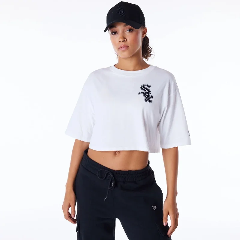 The Best Prices Chicago White Sox Womens MLB Lifestyle White Crop T-Shirt