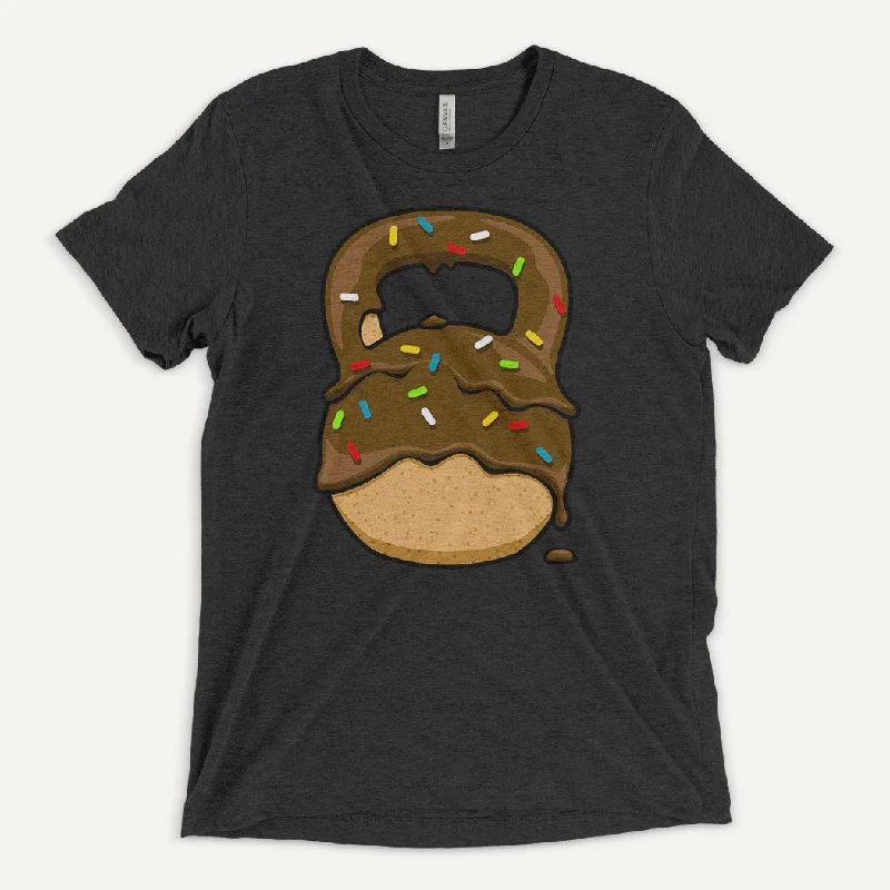 Weekend Price Cuts Galore Chocolate-Glazed Donut With Sprinkles Kettlebell Design Men’s Triblend T-Shirt
