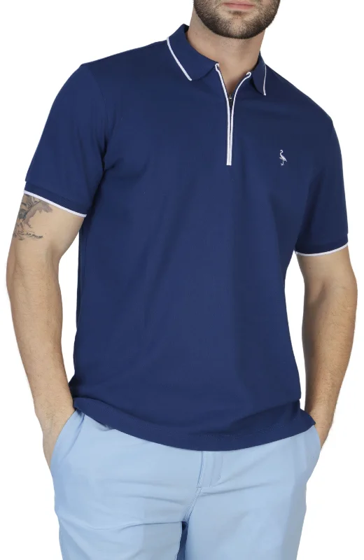 Great Bargain Classic Zipper Pique Polo