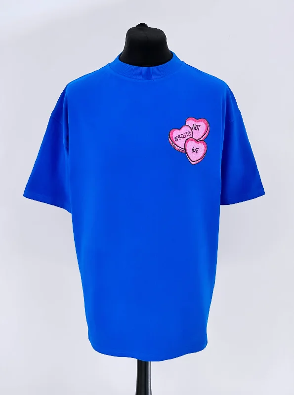 The Best Deal Cobalt Blue Heavyweight Hearts T-shirt.