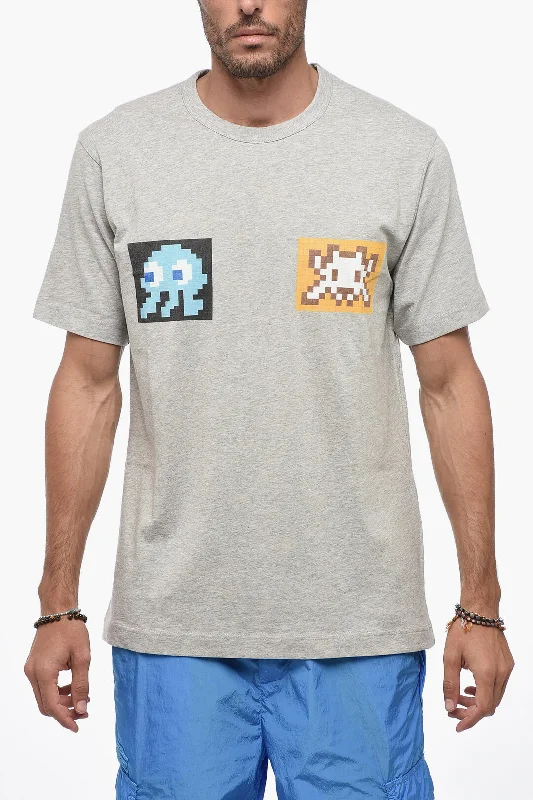 Overstock Comme Des Garçons SHIRT Crew Neck PACMAN T-Shirt with Prints