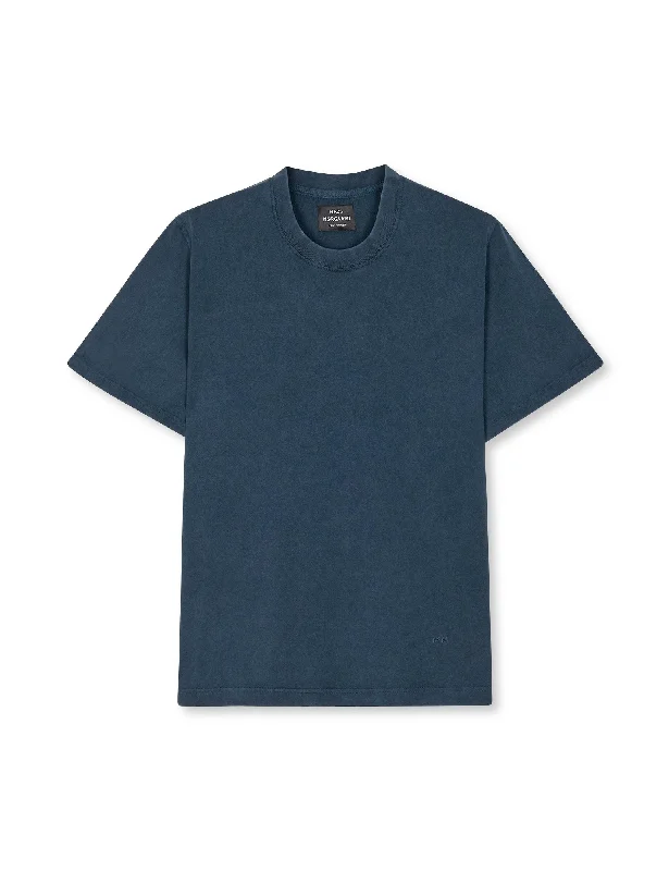 Amazing Deals Cotton Jersey Dye Frode Tee, Midnight Navy