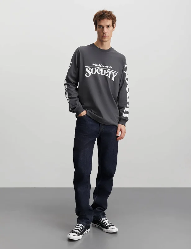 Loyalty Reward Cotton Jersey Frode World Energy Tee LS, Black Oyster