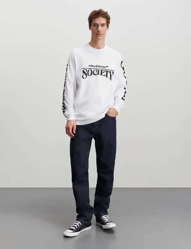 Sneak Peek Sale Cotton Jersey Frode World Energy Tee LS, White