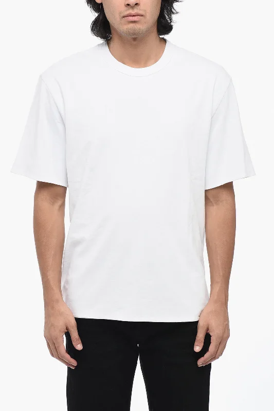 Bonus Offer Covert Solid Color Crew-neck T-Shirt with Contrasting Logo
