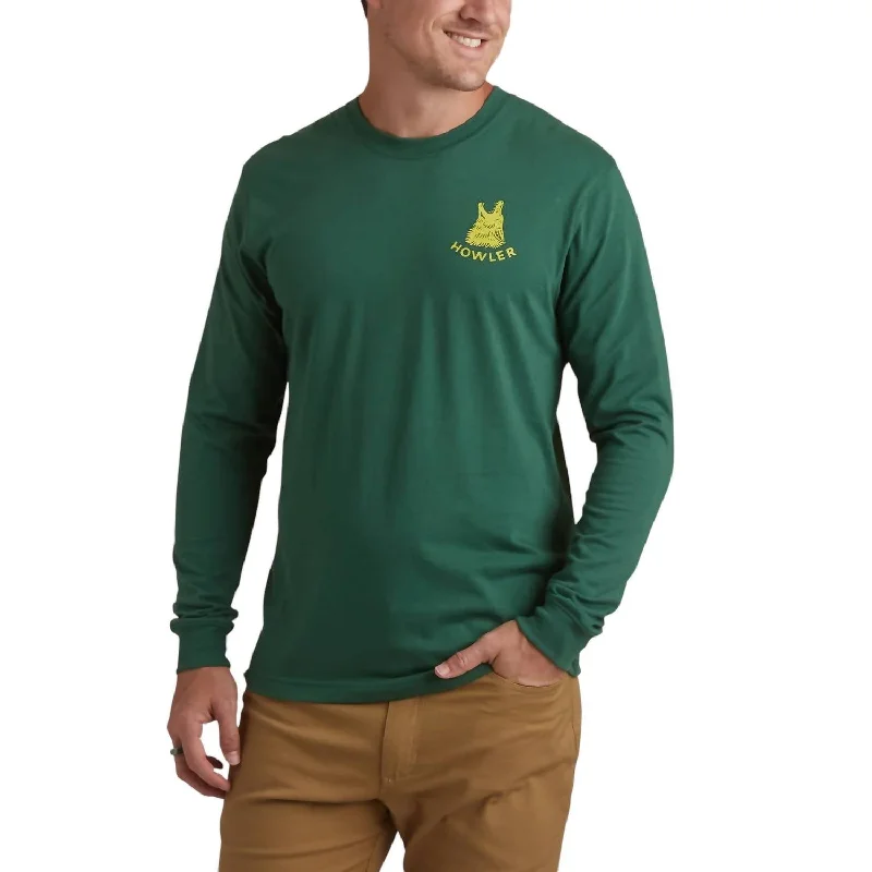 New Deals Coyote Longsleeve T-Shirt In Forest Green
