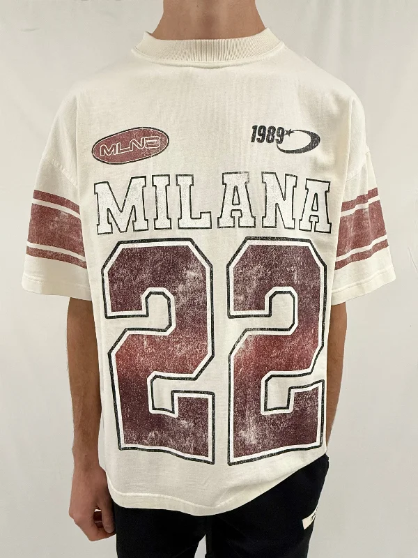 Weekend Discounts to Relish Cream & Burgundy Vintage 22 Eagle Heavyweight T-shirt.
