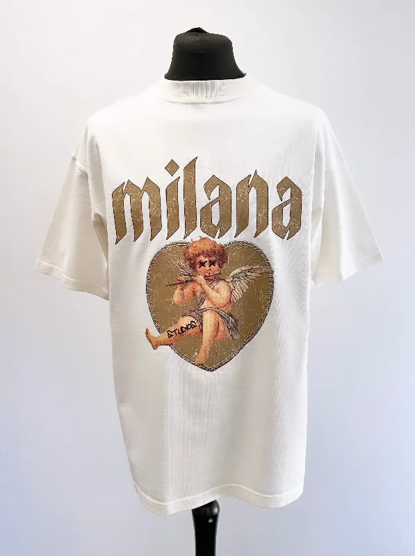 Major Savings Cream Cherub Heavyweight T-shirt.