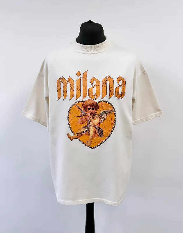 Weekend Specials Just for You Cream Heavyweight Cherub T-shirt.