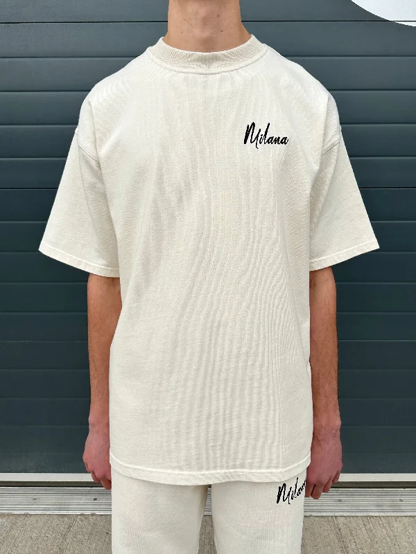 Anniversary Sale Cream Heavyweight Essentials T-shirt.