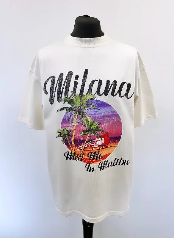Early Bird Cream Malibu Heavyweight T-shirt.