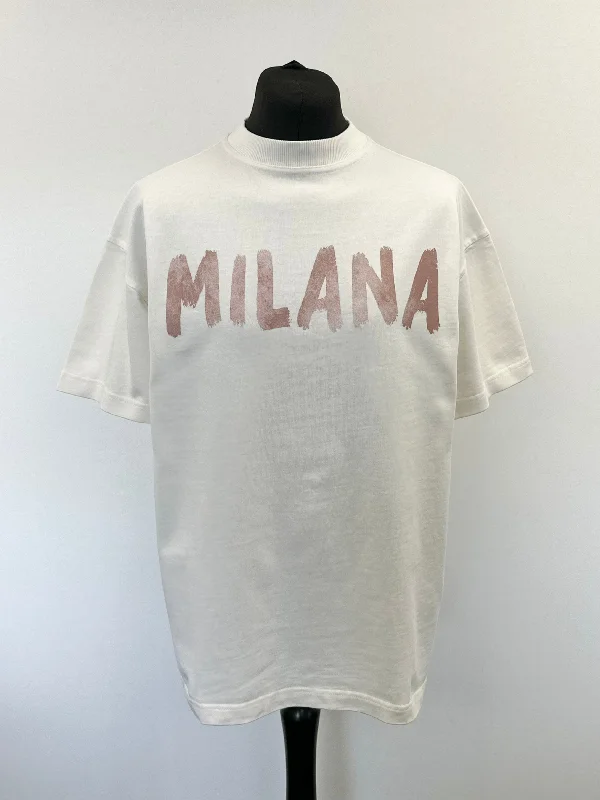 Price Reduction Cream Paint Heavyweight T-shirt.