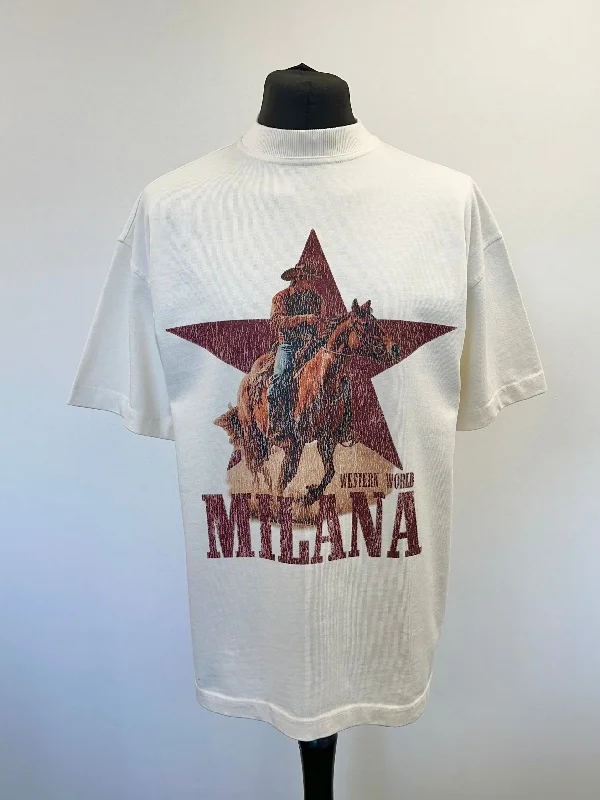 Sneak Peek Sale Cream Western World Heavyweight T-shirt.