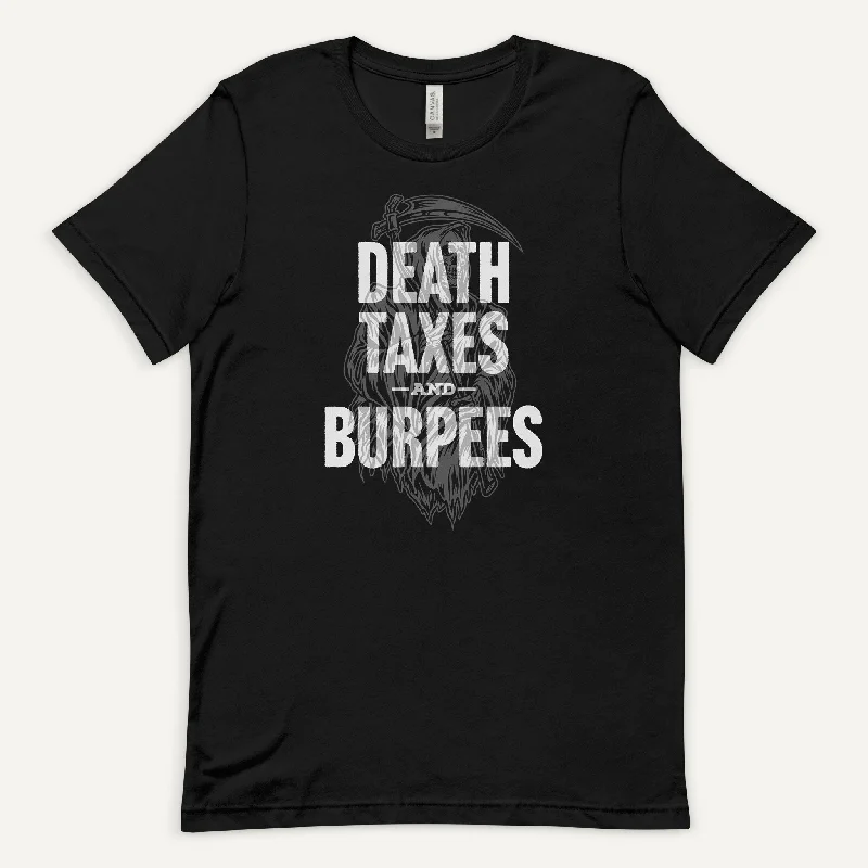 Online Only Death Taxes And Burpees Men’s Standard T-Shirt