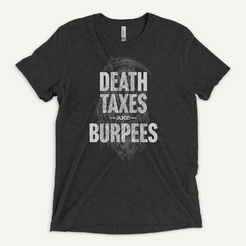 Special Offer Death Taxes And Burpees Men’s Triblend T-Shirt