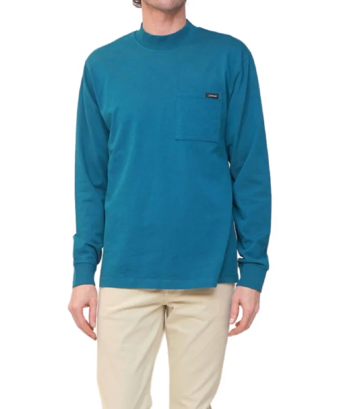 Extra Savings Dekalb Mockneck Tee In Blue