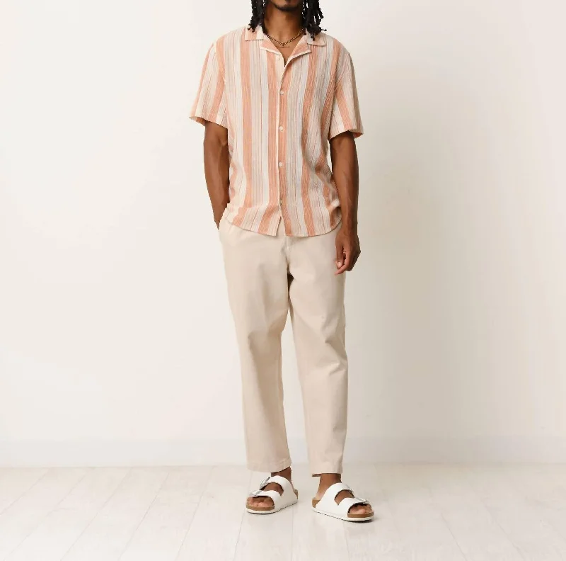 Weekend Deals That Spark Didcot Shirt In Orange Crinkle Stripe