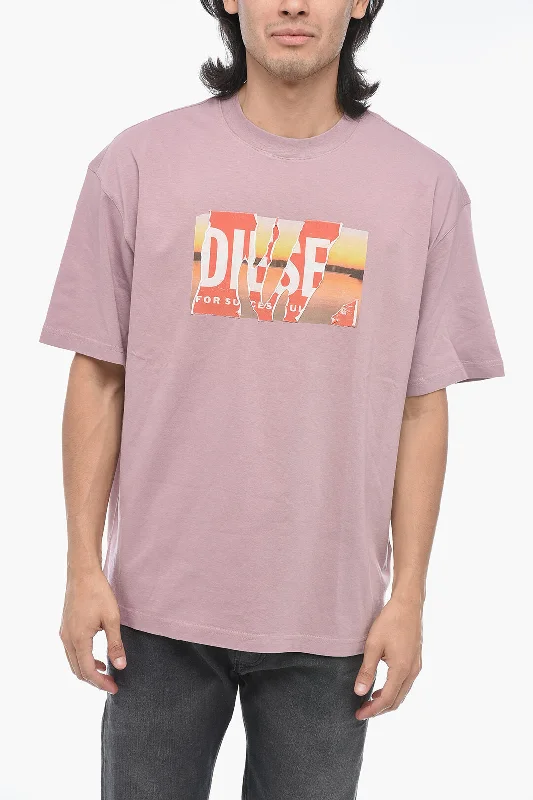 Weekend Offers You Can't Ignore Diesel Distressed Effect Logo T-WASH-POFF-L1 T-shirt