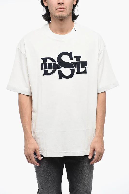 Weekend Discounts to Savor Diesel Loose-fit T-WASHROT T-shirt with Logo Patch