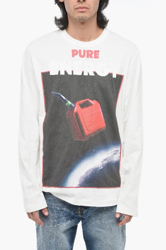 New Markdowns Diesel Pure Energy print T-CRANE-LS-G4 Long Sleeved T-shirt