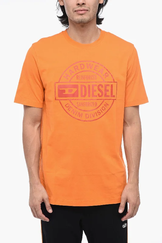 Discount Deals Diesel T-JUST-L21 T-Shirt with Contrasting Logo Lettering