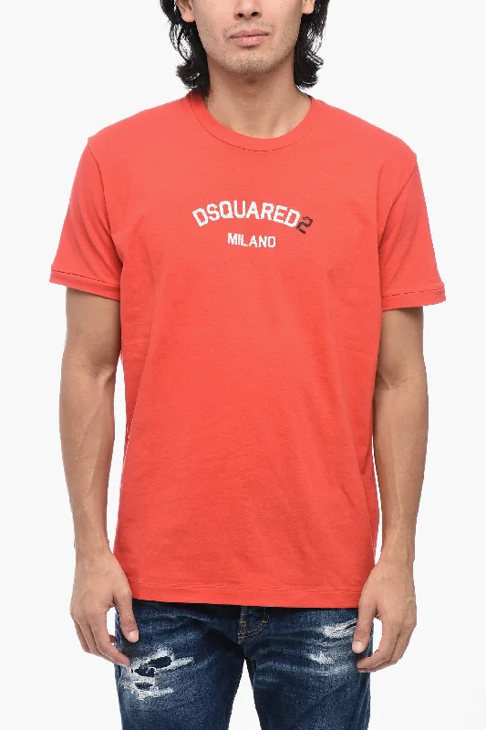 Inventory Reduction Dsquared2 Cotton Crew-neck T-shirt with Frontal Print