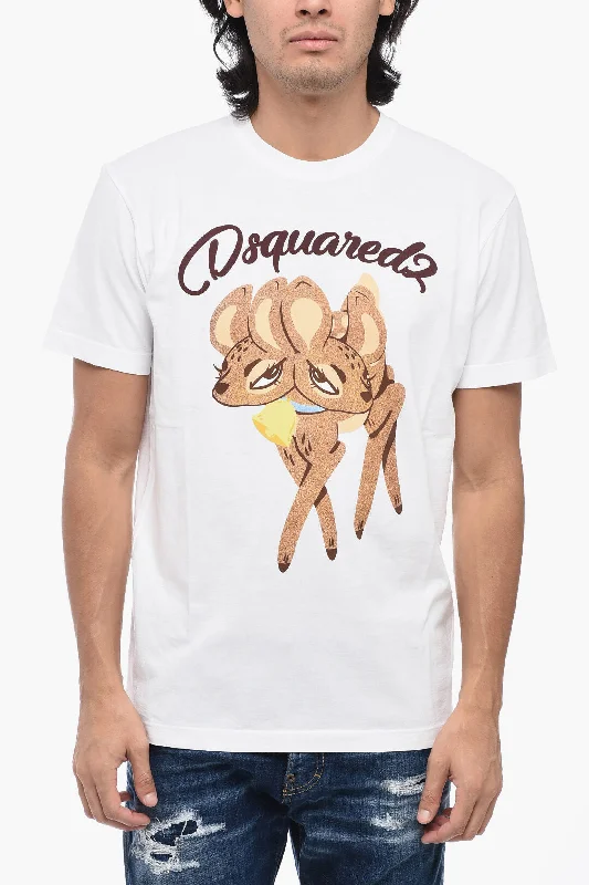 Weekend Savings Fiesta Dsquared2 Cotton Crew-neck T-Shirt with Maxi Print