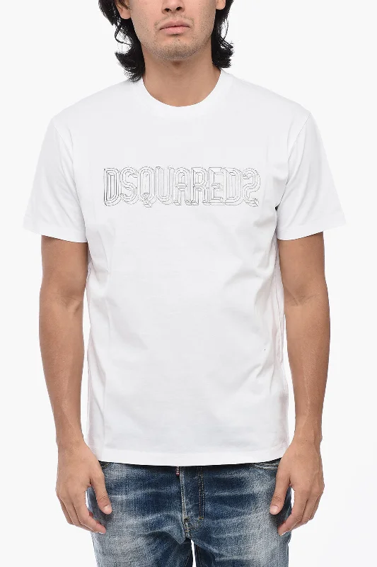 New Deal Dsquared2 Crew-Neck T-shirt with Embossed Logo