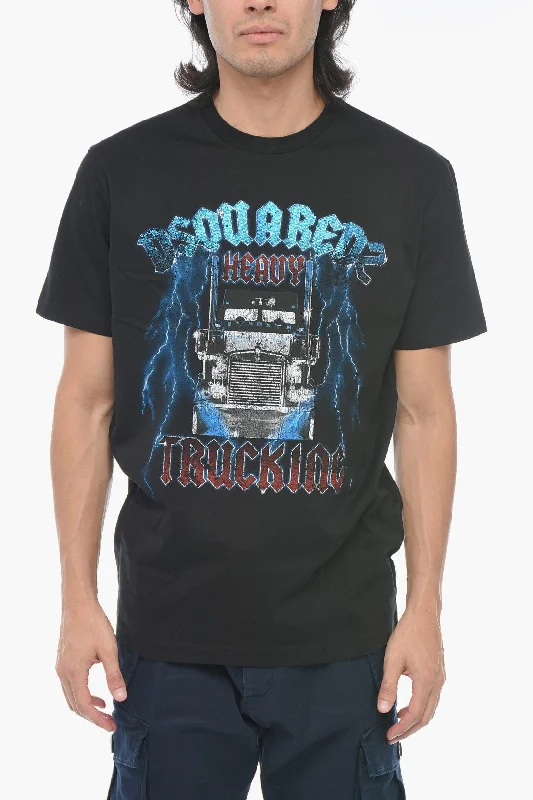 Crazy Savings Dsquared2 Crewneck T-shirt with Graphic Print