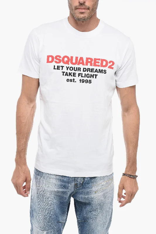 Weekend Offers That Excite Dsquared2 Crewneck T-shirt with Logo Print