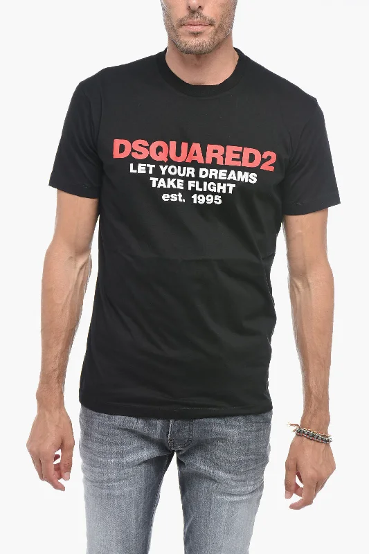 Weekend Savings Bonanza Dsquared2 Crewneck T-shirt with Logo Print