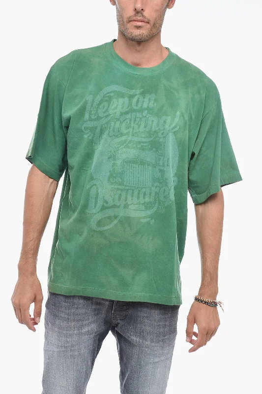Major Savings Dsquared2 Iron-fit T-shirt with Acid Wash Effect