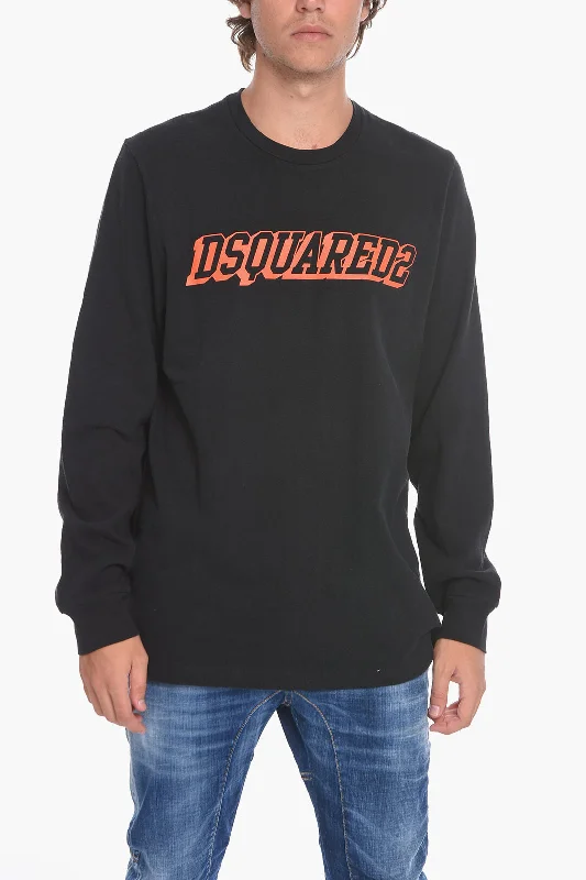 Savings Event Dsquared2 Long-sleeved T-shirt with Logo Print