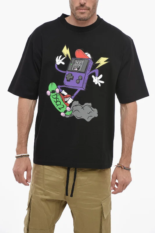 Deal Mania Dsquared2 Loose Fit T-shirt with Graphic Print