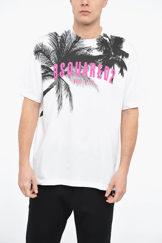 Act Now Dsquared2 PALMS SLOUCH T-Shirt with Graphic Print