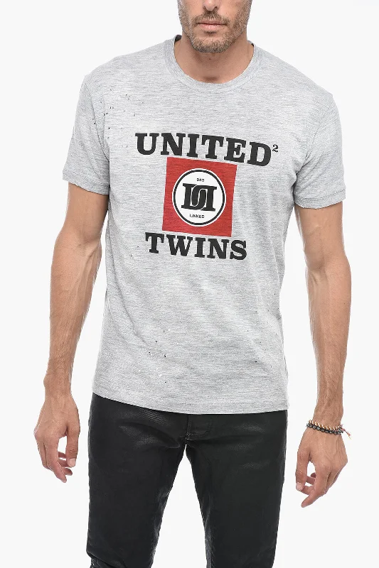 Price Meltdown Dsquared2 Printed UNITED TWINS T-shirt