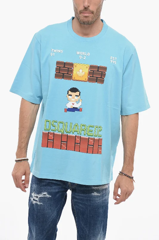 Flash Sale Dsquared2 Skater Fit T-shirt with Graphic Print